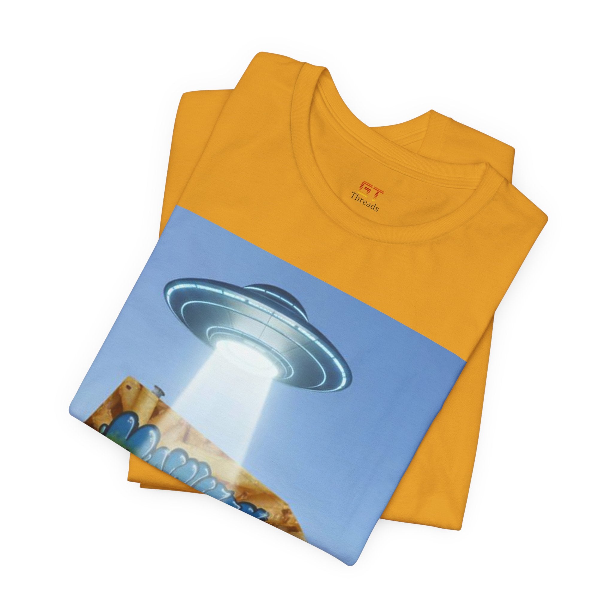 Alien Food Truck Graphic Tee — Retro UFO Abduction Street Art T-Shirt