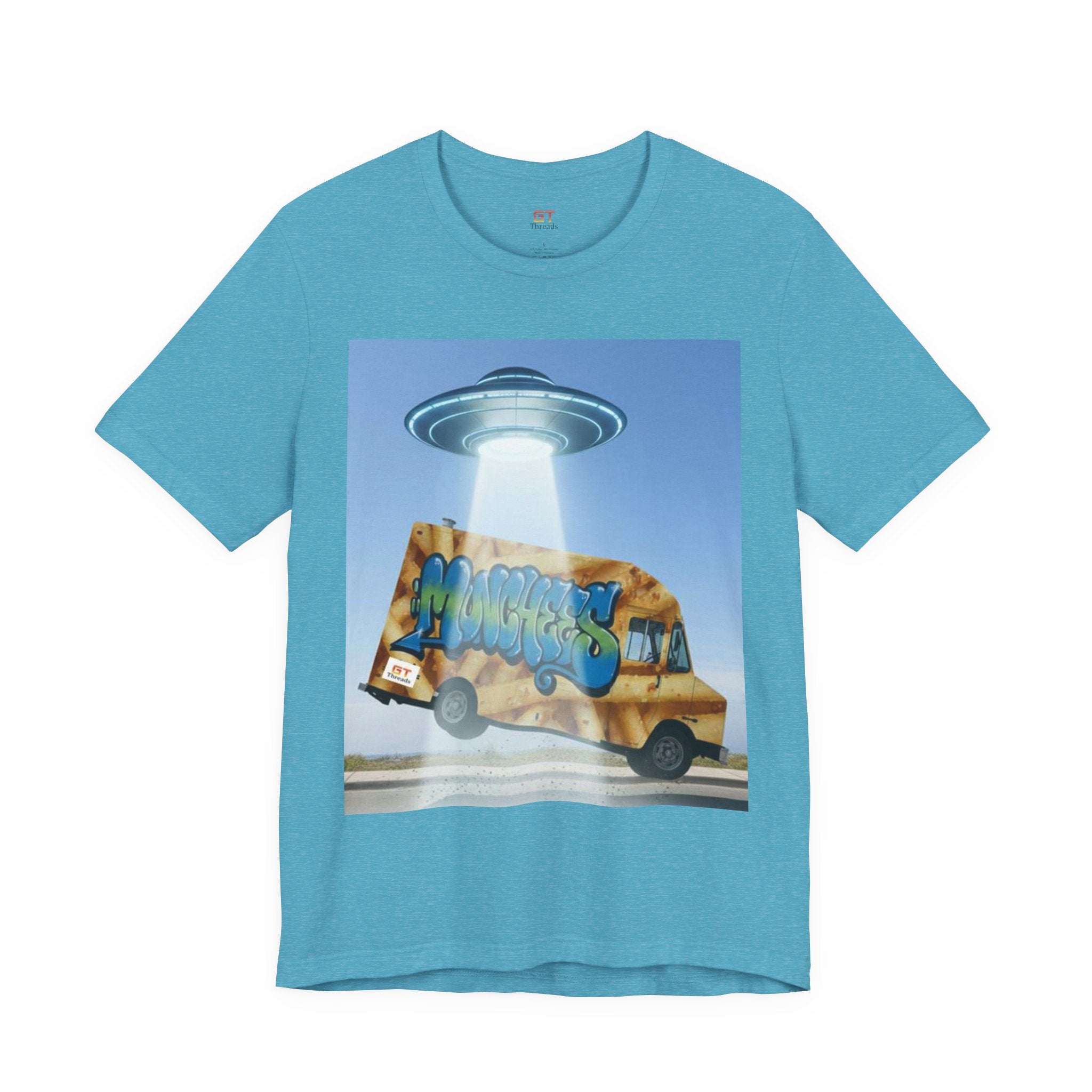 Alien Food Truck Graphic Tee — Retro UFO Abduction Street Art T-Shirt