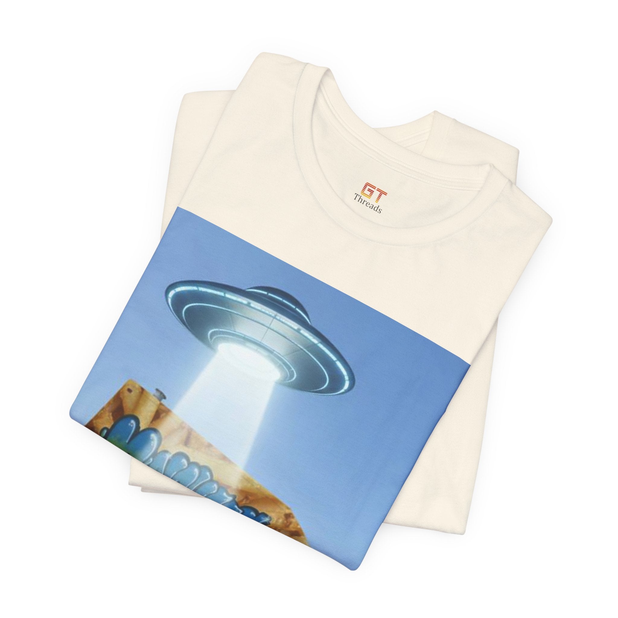 Alien Food Truck Graphic Tee — Retro UFO Abduction Street Art T-Shirt