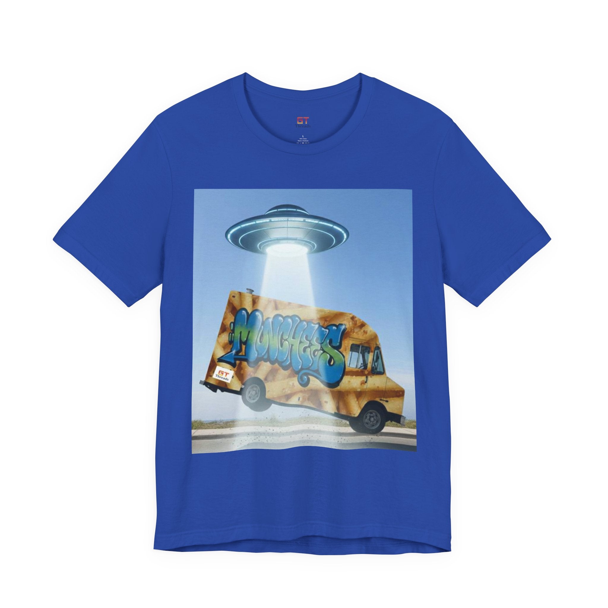 Alien Food Truck Graphic Tee — Retro UFO Abduction Street Art T-Shirt