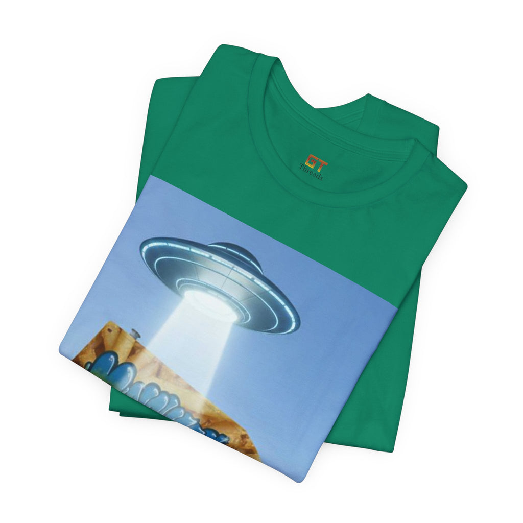 Alien Food Truck Graphic Tee — Retro UFO Abduction Street Art T-Shirt