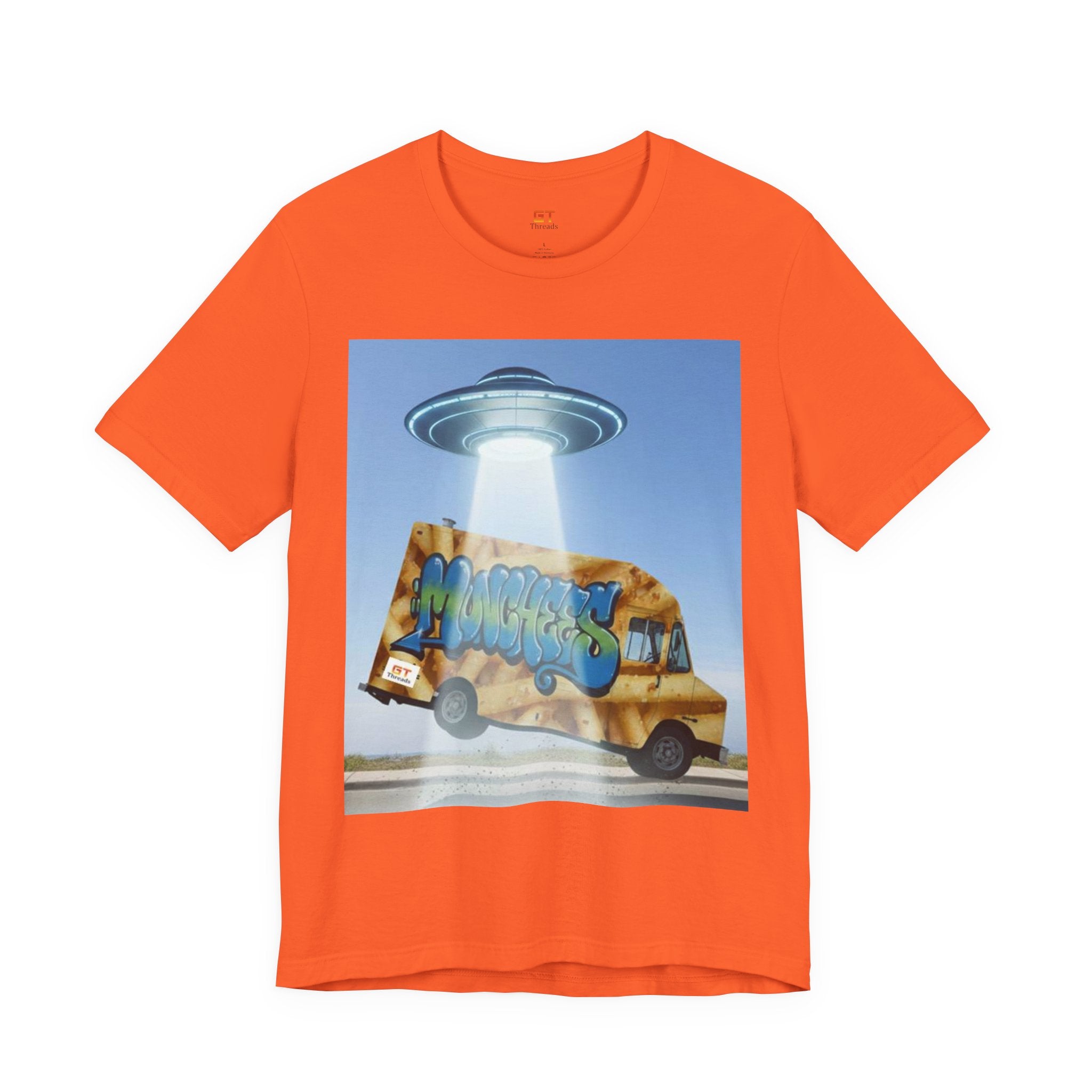 Alien Food Truck Graphic Tee — Retro UFO Abduction Street Art T-Shirt
