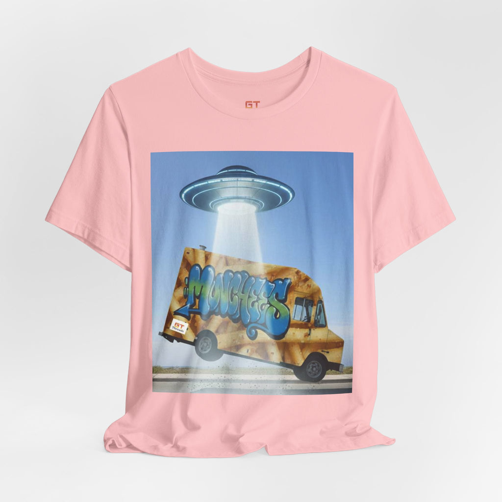 Alien Food Truck Graphic Tee — Retro UFO Abduction Street Art T-Shirt