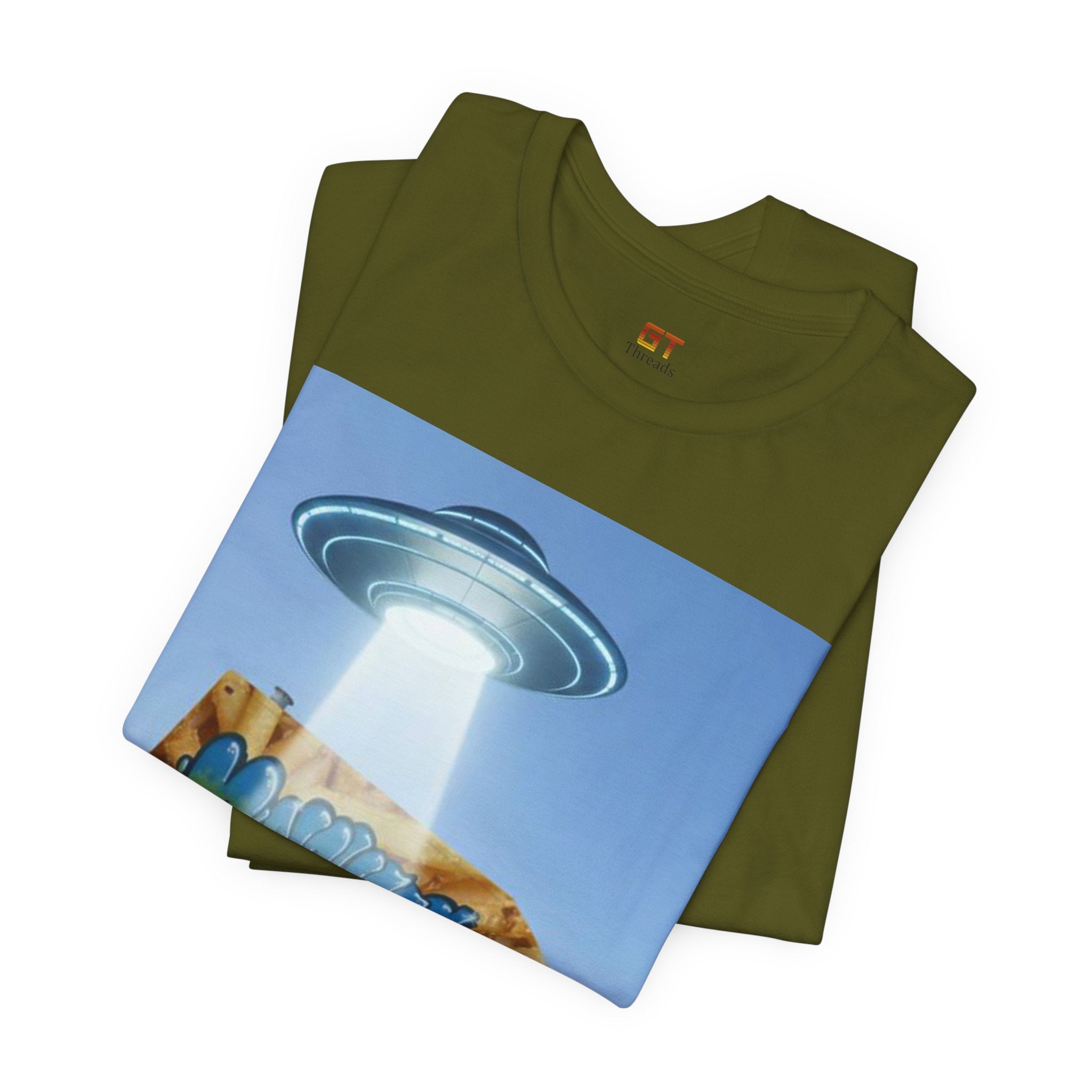 Alien Food Truck Graphic Tee — Retro UFO Abduction Street Art T-Shirt