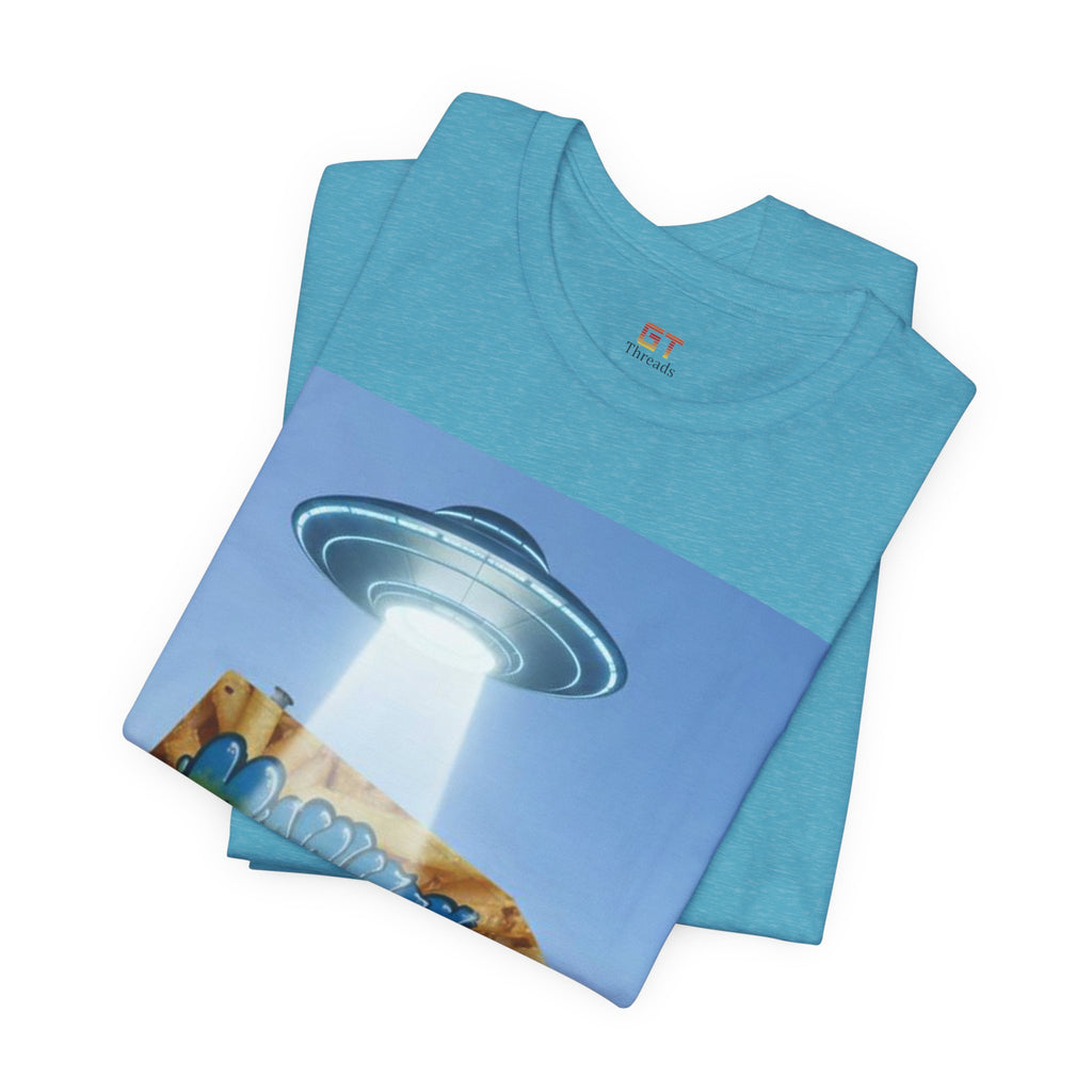 Alien Food Truck Graphic Tee — Retro UFO Abduction Street Art T-Shirt