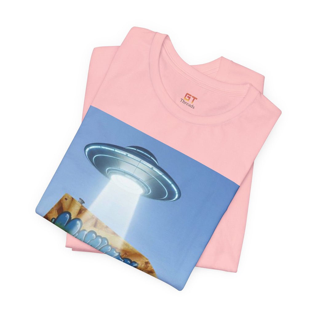 Alien Food Truck Graphic Tee — Retro UFO Abduction Street Art T-Shirt