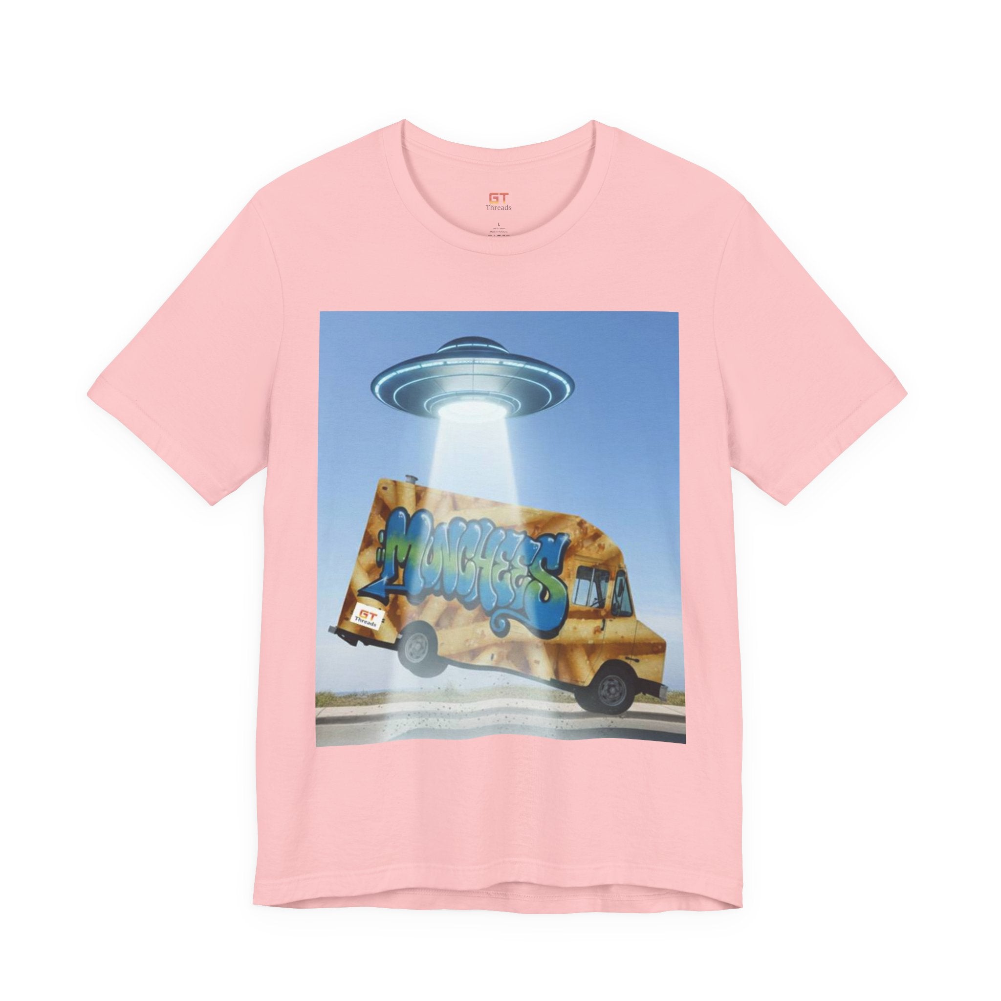 Alien Food Truck Graphic Tee — Retro UFO Abduction Street Art T-Shirt