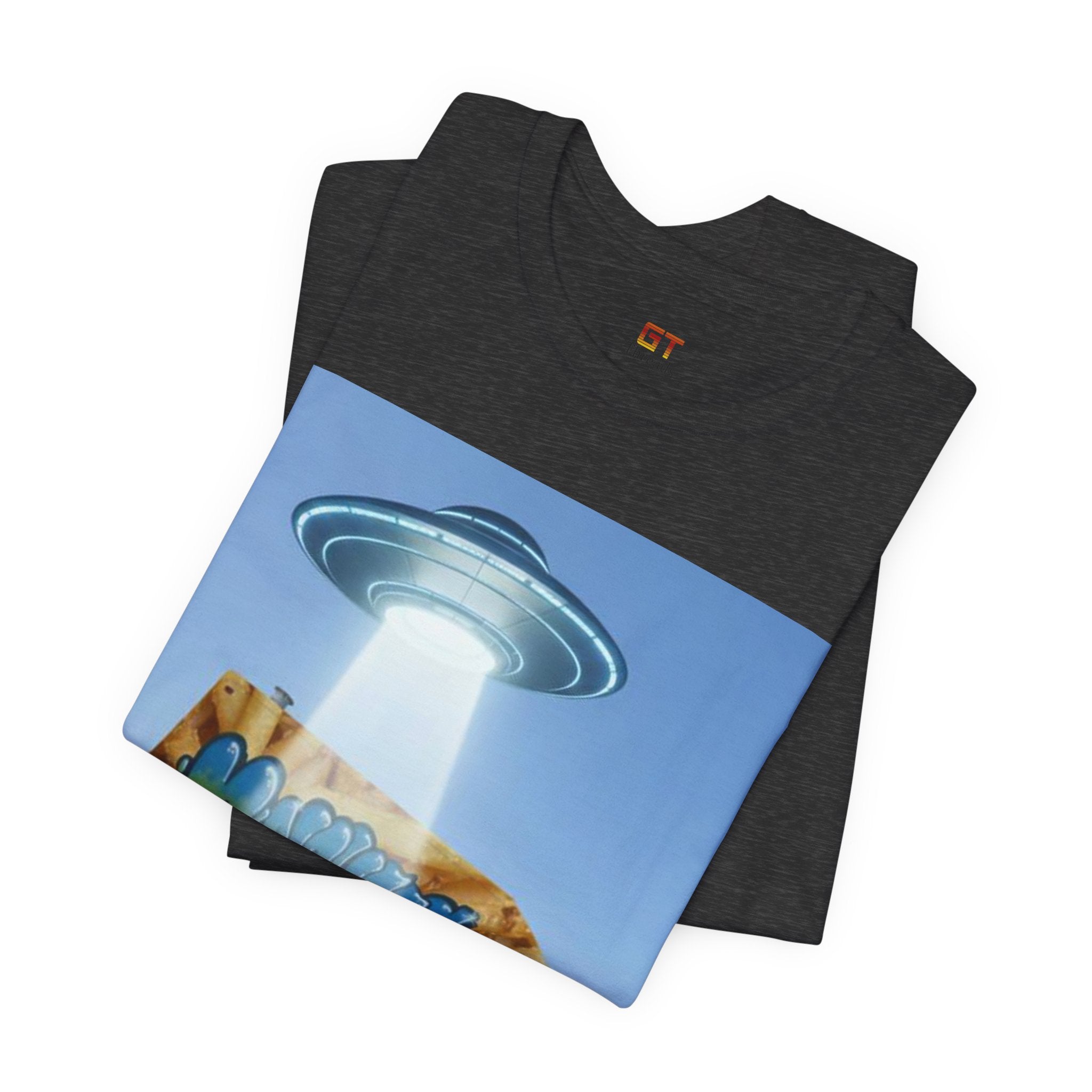 Alien Food Truck Graphic Tee — Retro UFO Abduction Street Art T-Shirt