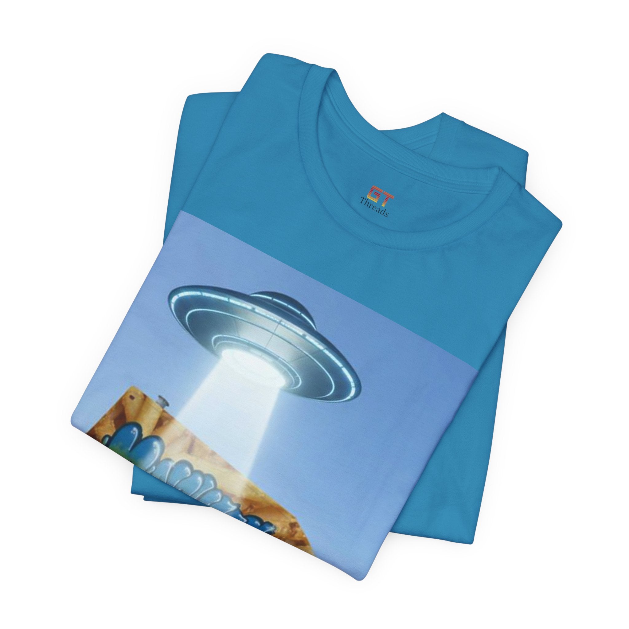 Alien Food Truck Graphic Tee — Retro UFO Abduction Street Art T-Shirt