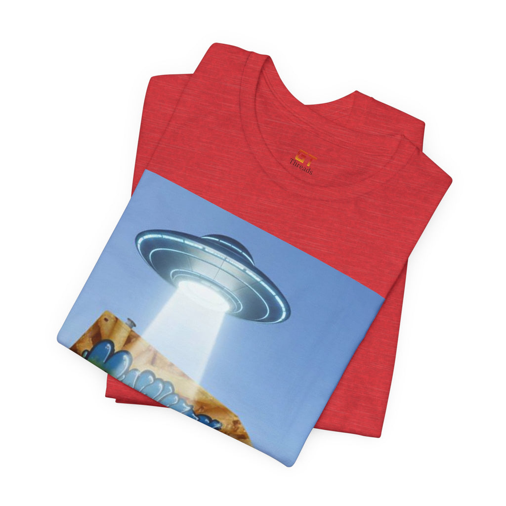 Alien Food Truck Graphic Tee — Retro UFO Abduction Street Art T-Shirt